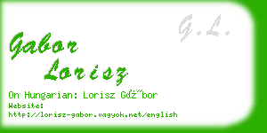 gabor lorisz business card